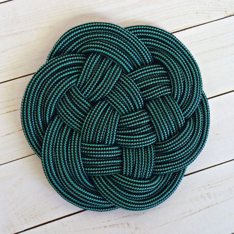 Turquoise et noir ligné
