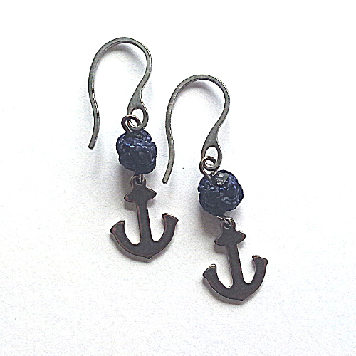 Boucles d'oreilles ancre