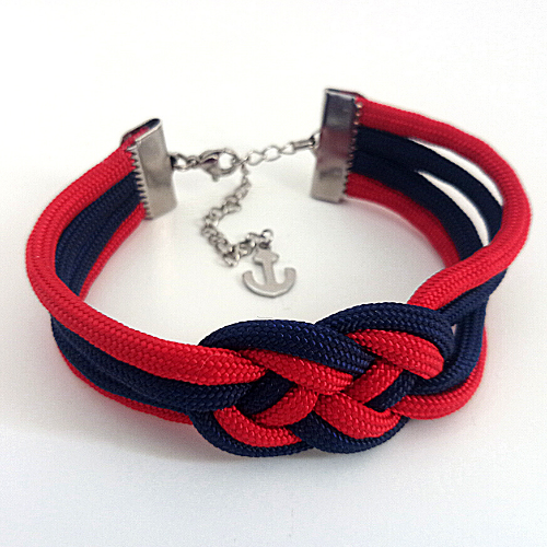 Bracelet noeud de carrick double