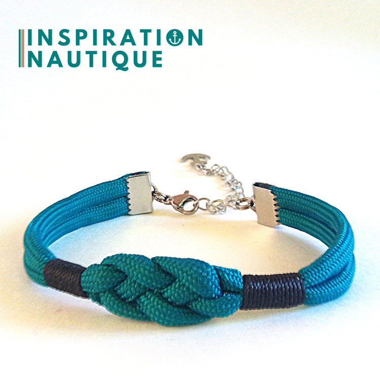 Bracelets avec noeud de carrick, série Nocturne