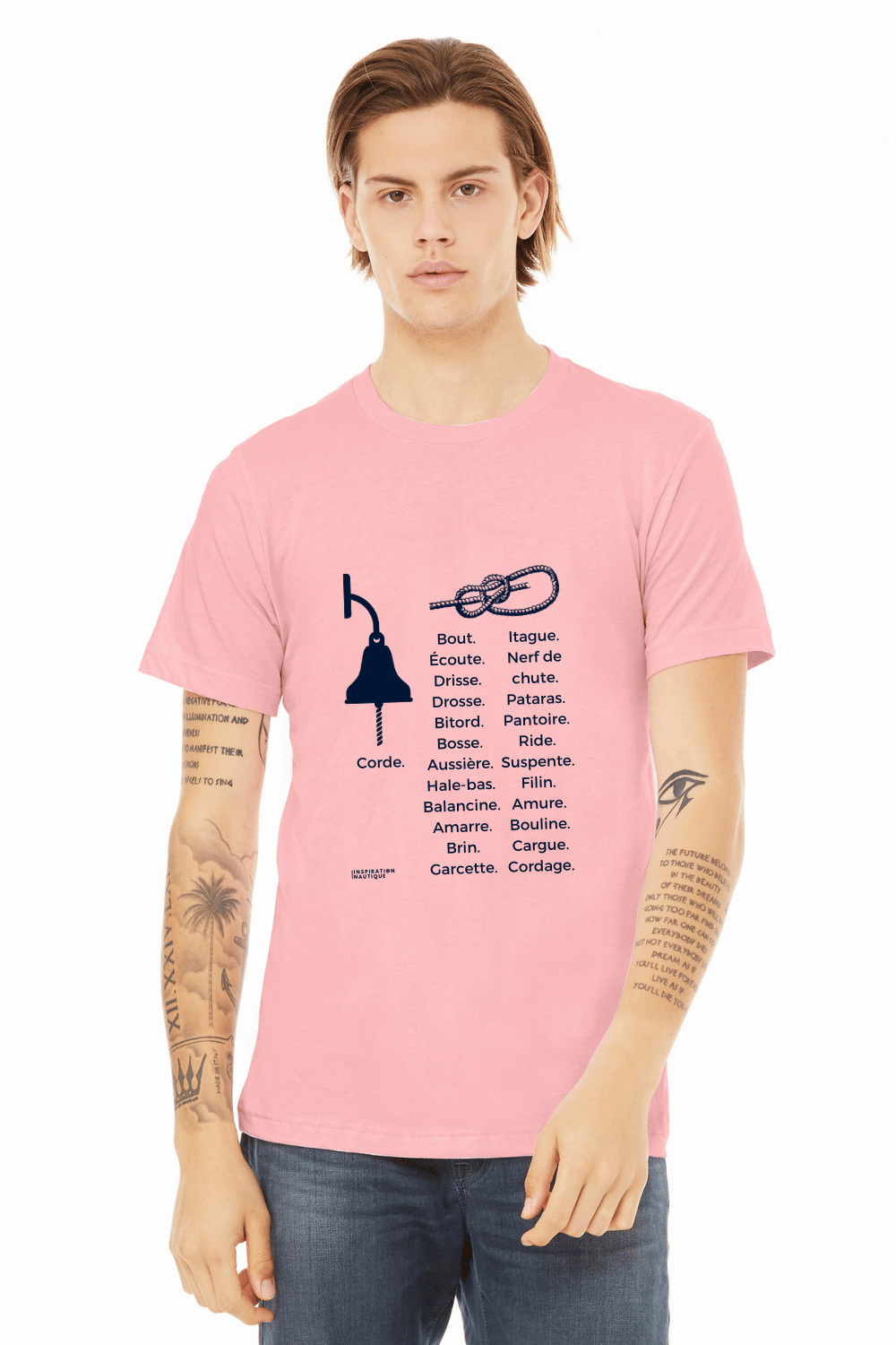 T-shirt unisexe col rond - Corde vs cordages - Visuel marine