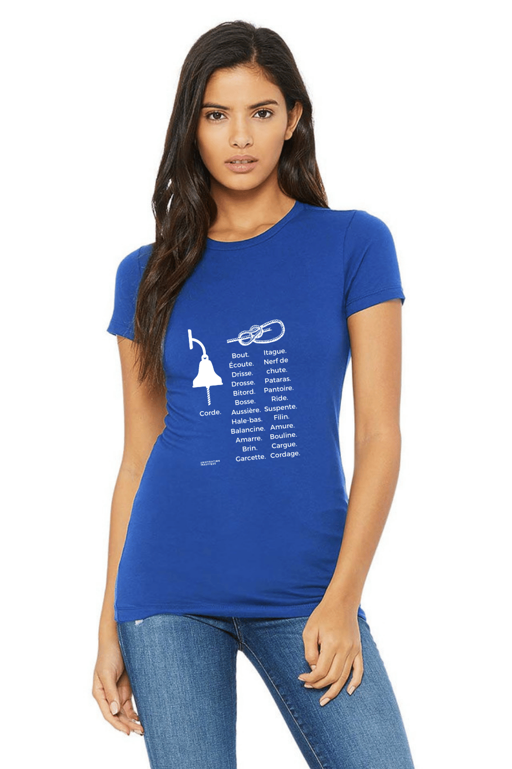 T-shirt femme - Corde vs cordages - Visuel blanc