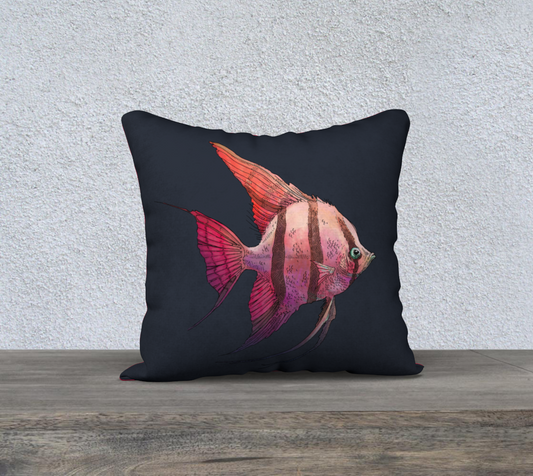 Housse de coussin : Le poisson ange