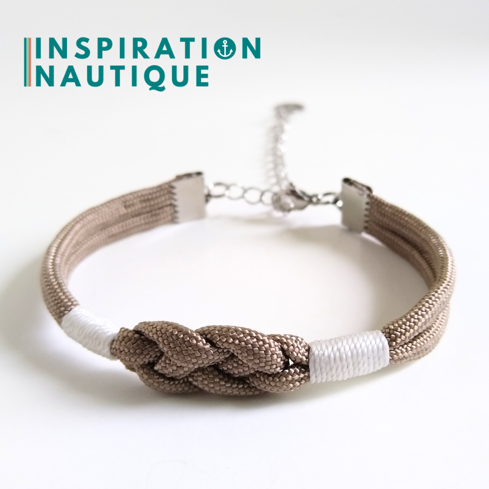 Bracelet marin avec noeud de carrick simple, Sable
