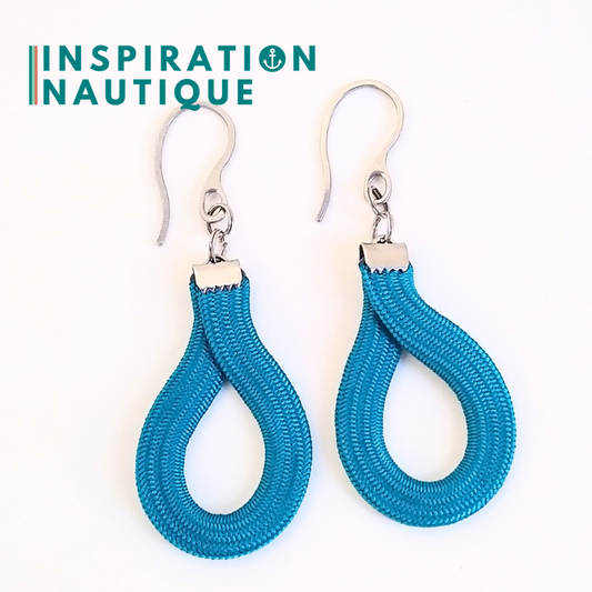 Boucles d'oreilles Goutte, Bleu Caraïbes