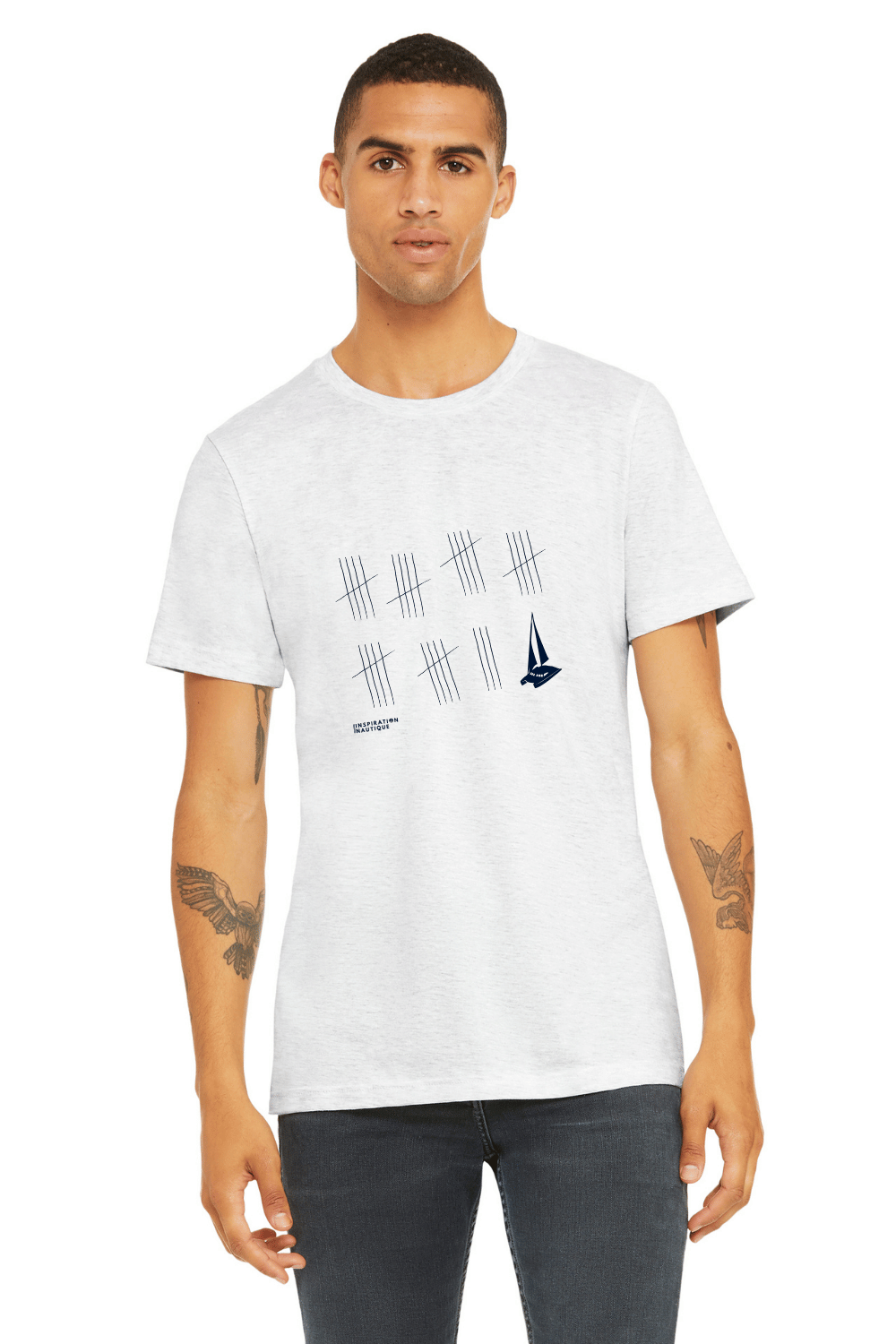 T-shirt unisexe col rond - La patience (catamaran) - Visuel marine