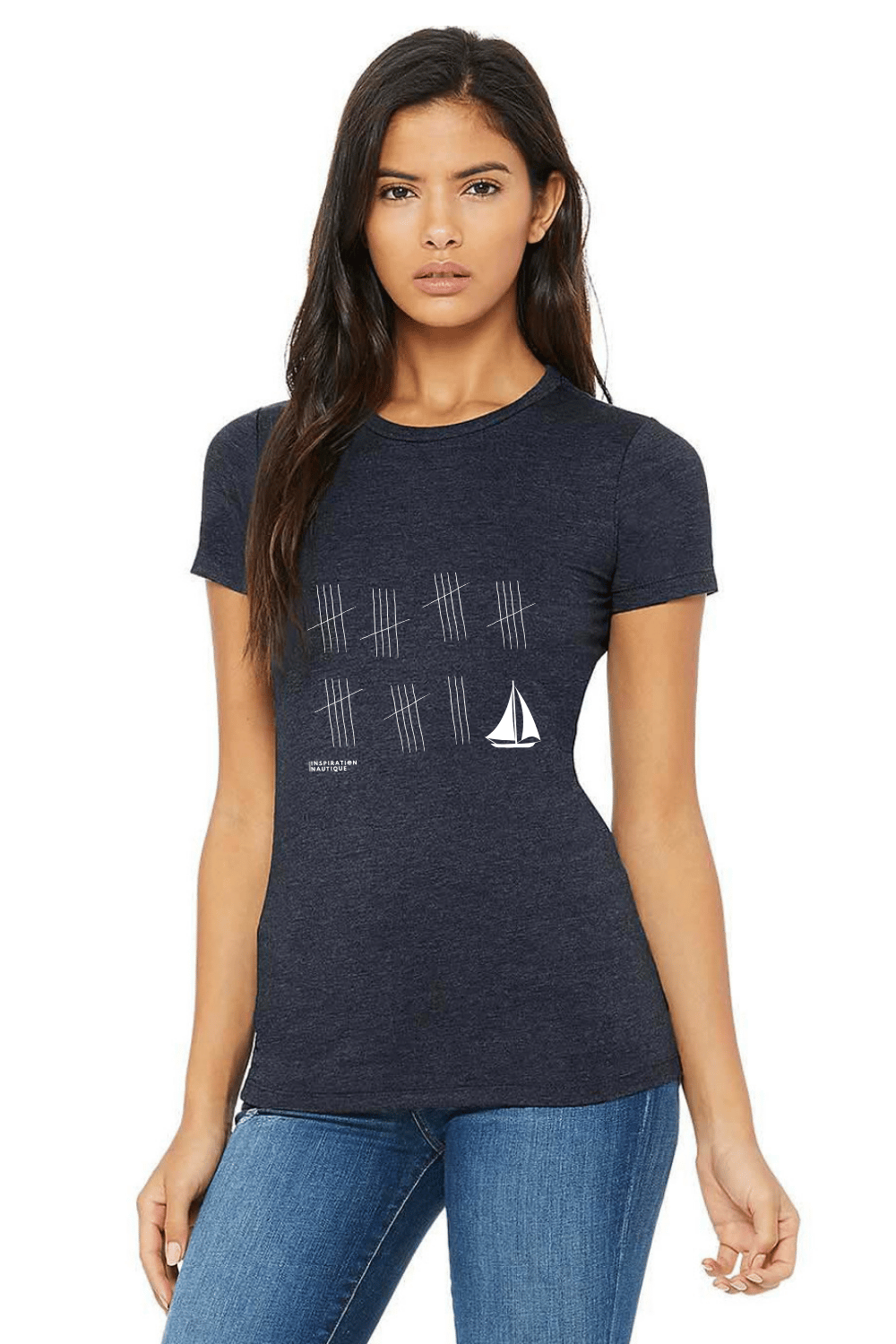 T-shirt femme - La patience (voilier) - Visuel blanc