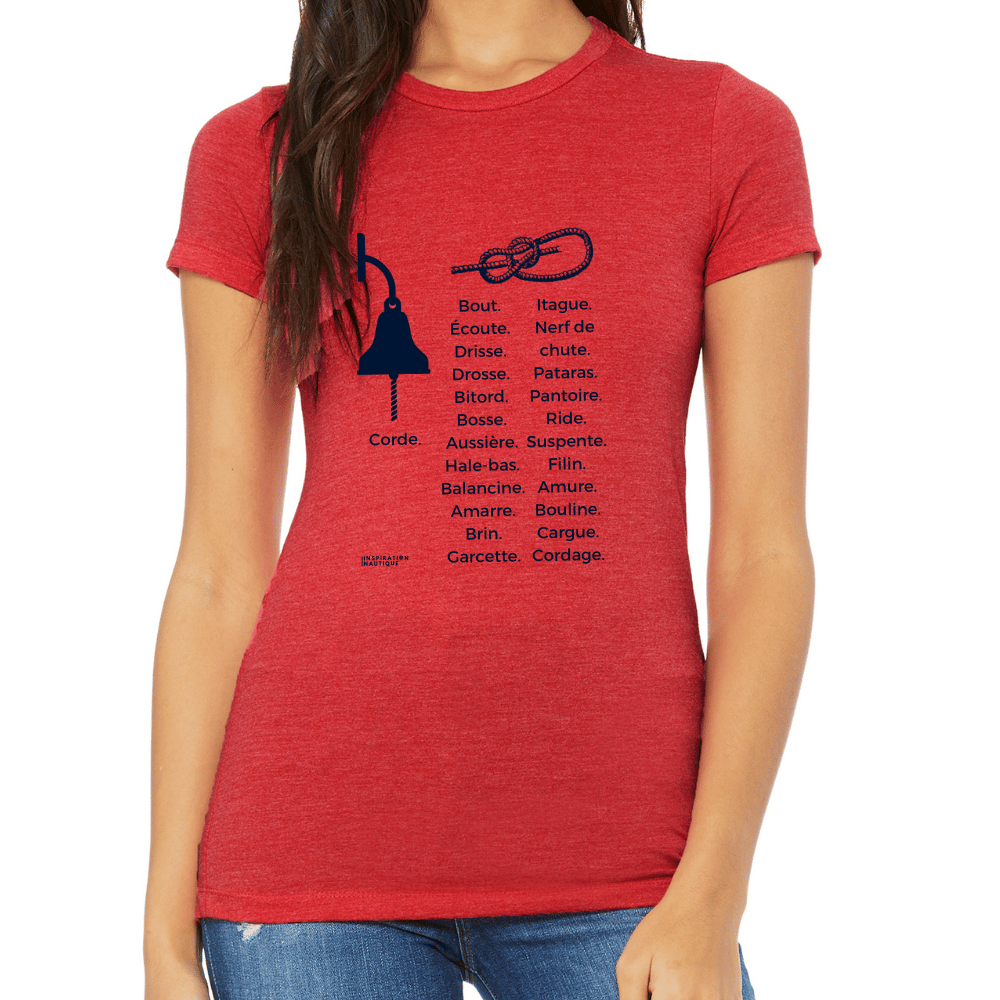 T-shirt femme - Corde vs cordages - Visuel marine