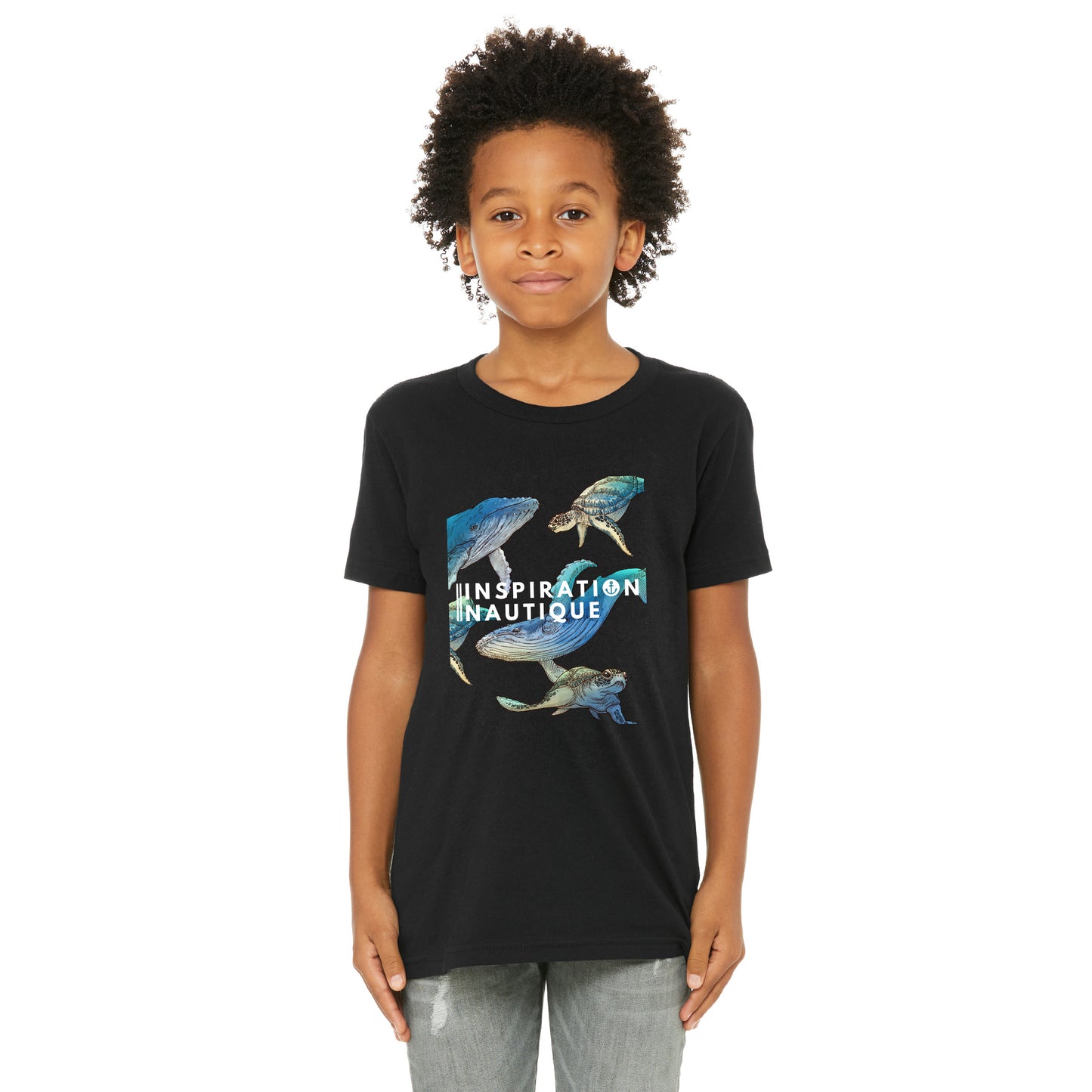 Children's T-shirt - Whales and turtles