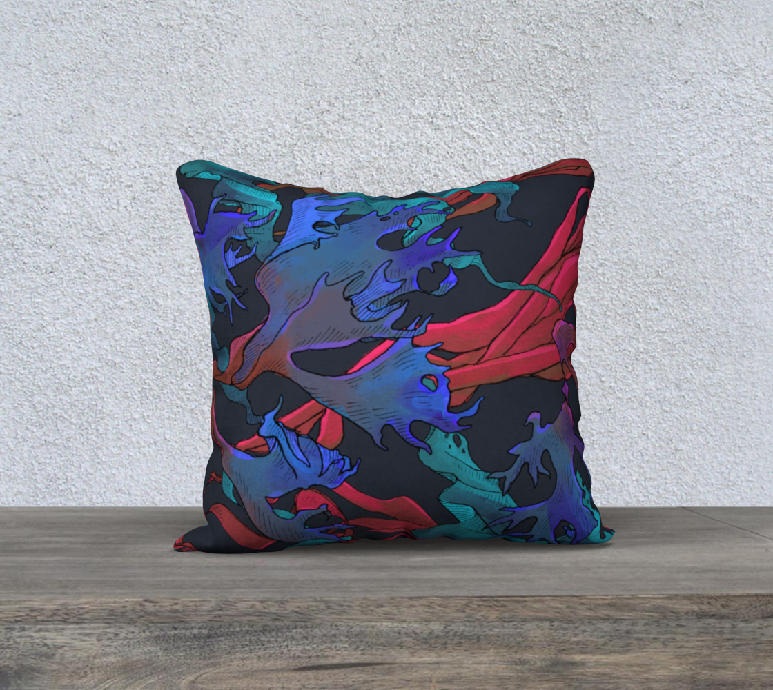 Housse de coussin : Bosquet bleu