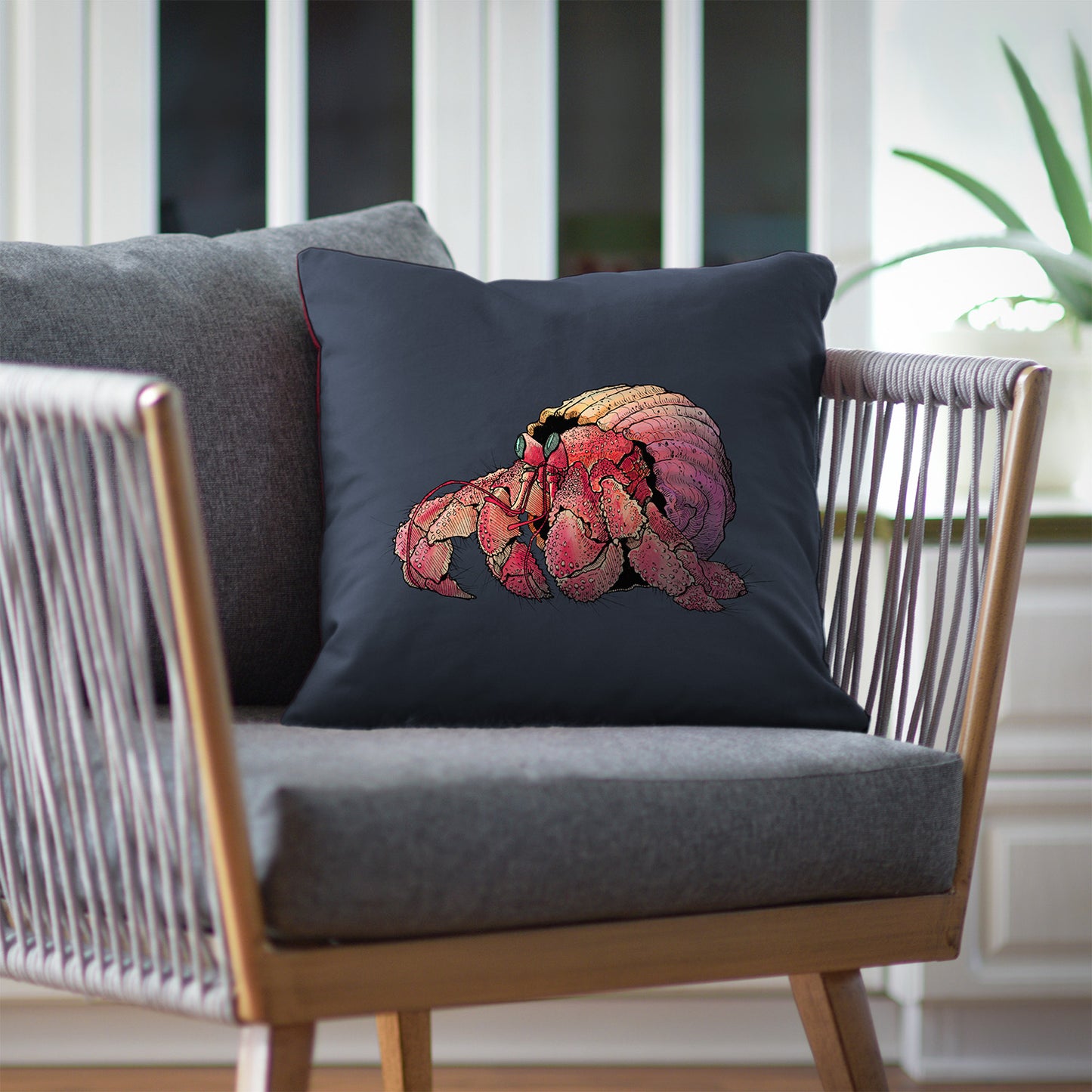 Housse de coussin : Le bernard-l'hermite
