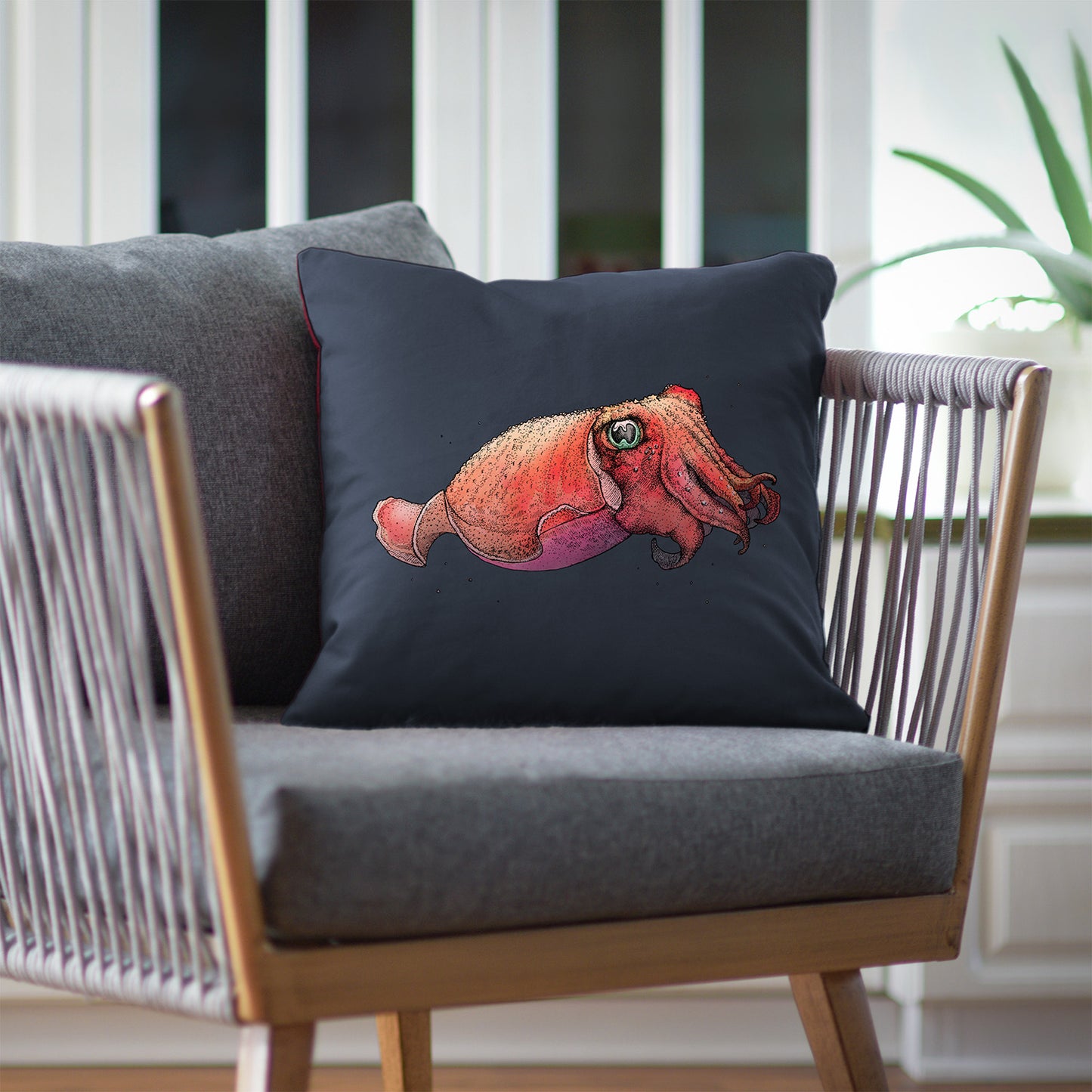 Housse de coussin : La seiche
