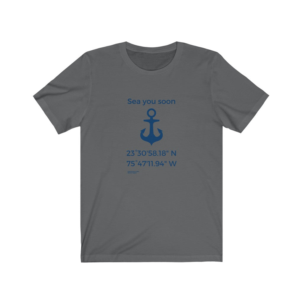 T-shirt unisexe : Sea you soon (ancre) - Visuel marine