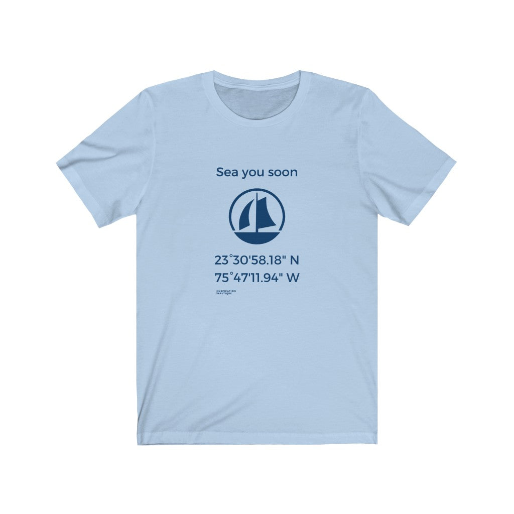 Unisex T-shirt: Sea you soon (sailing boat) - Marine visual