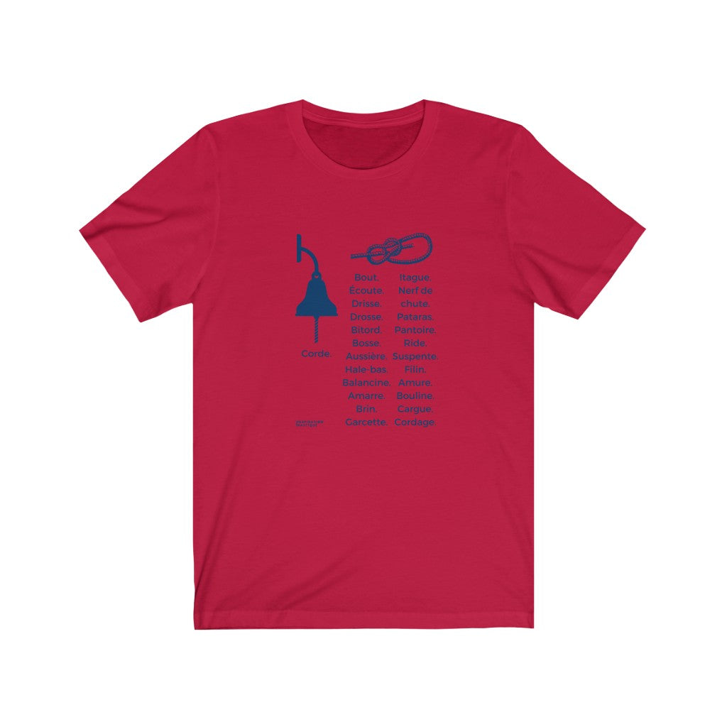 T-shirt unisexe : Corde vs cordages - Visuel marine