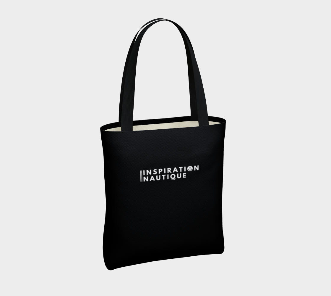 Sac fourre-tout - Celui qui attend que tout danger soit écarté... - Blanc sur fond noir