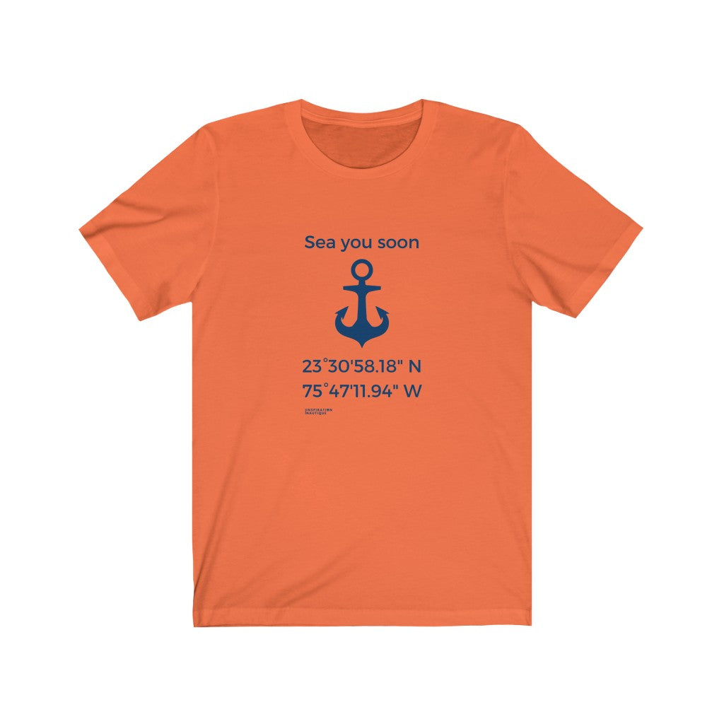 T-shirt unisexe : Sea you soon (ancre) - Visuel marine