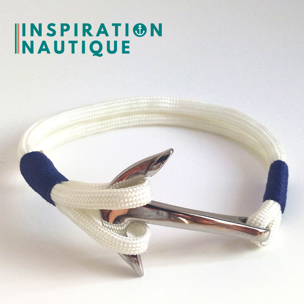 Bracelet nautique avec ancre pour homme ou femme fait au Québec