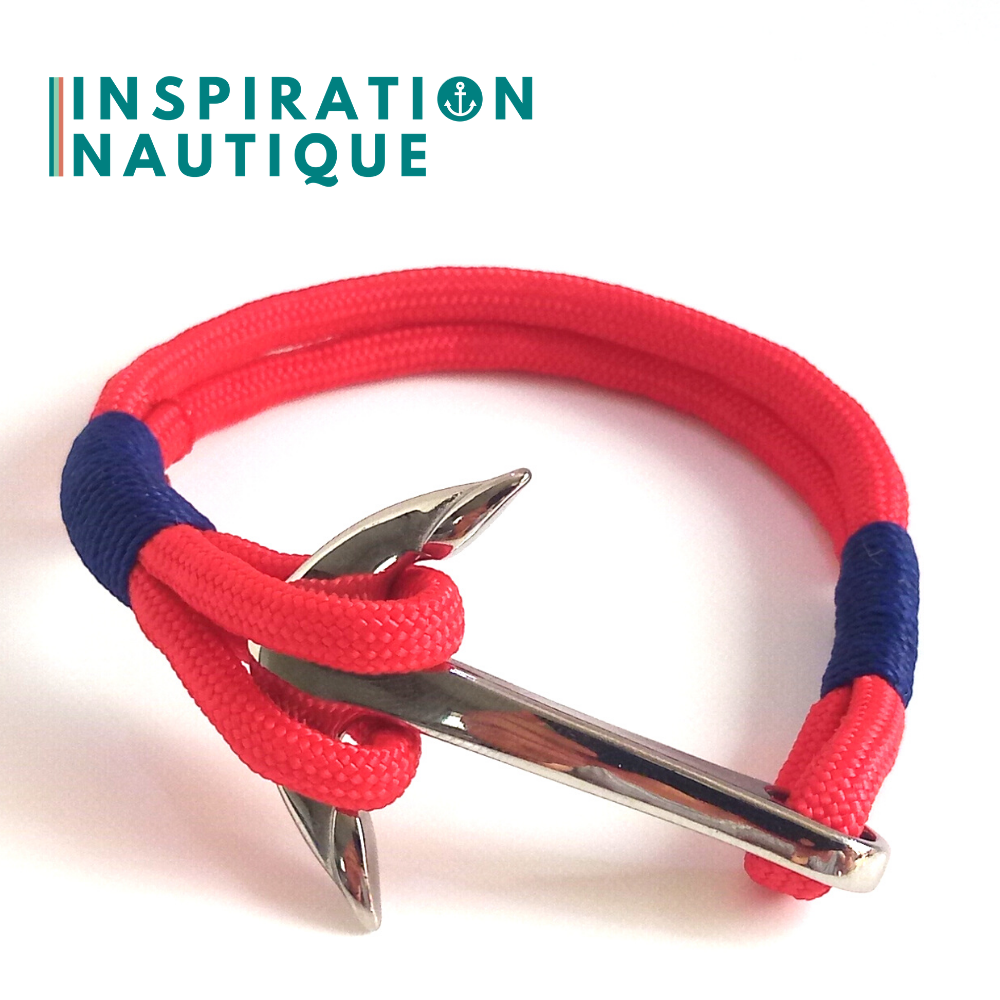 Bracelet nautique avec ancre pour homme ou femme fait au Québec