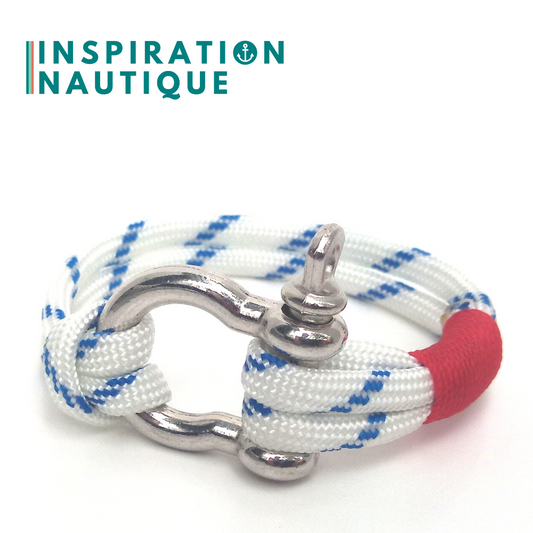 Nautical shackle bracelet for men and women in paracord 550 and stainless steel