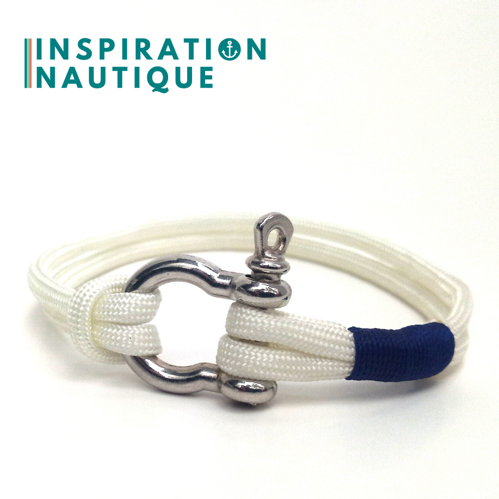 Bracelet nautique avec manille pour homme ou femme