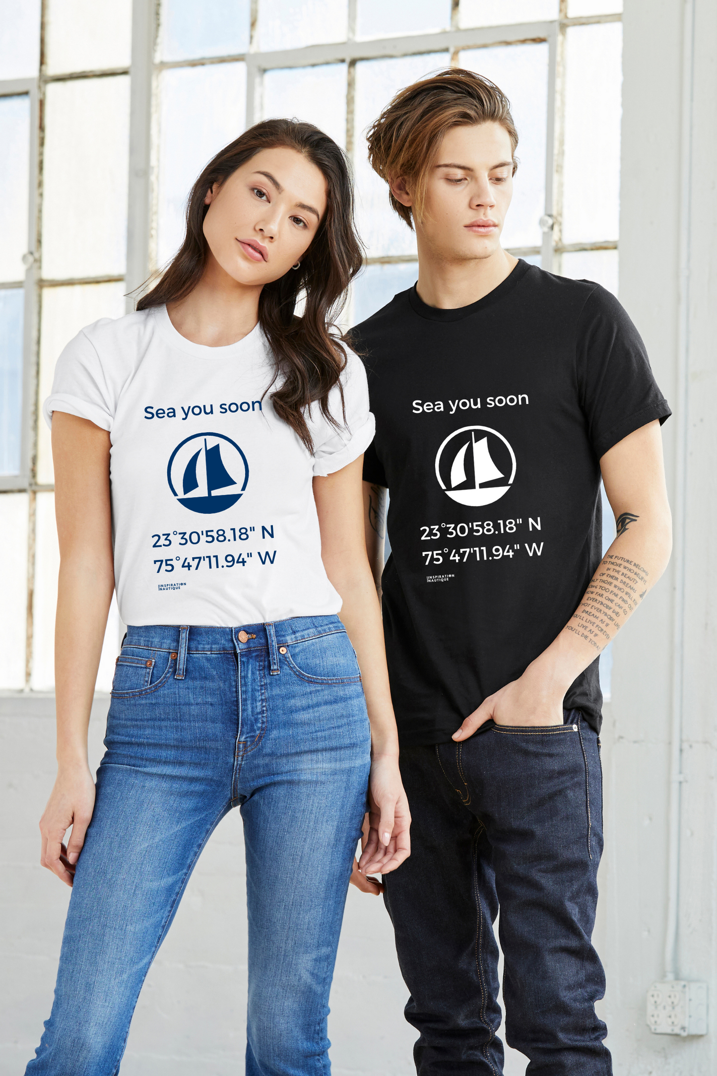 Unisex T-shirt: Sea you soon (sailing boat) - Marine visual