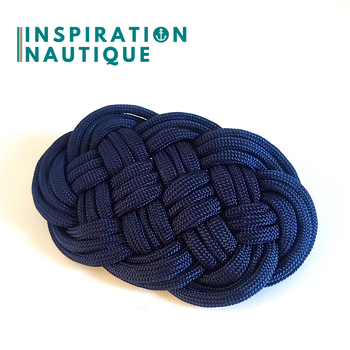 Barrette au style marin composée d'une baderne en paracorde 550, Marine