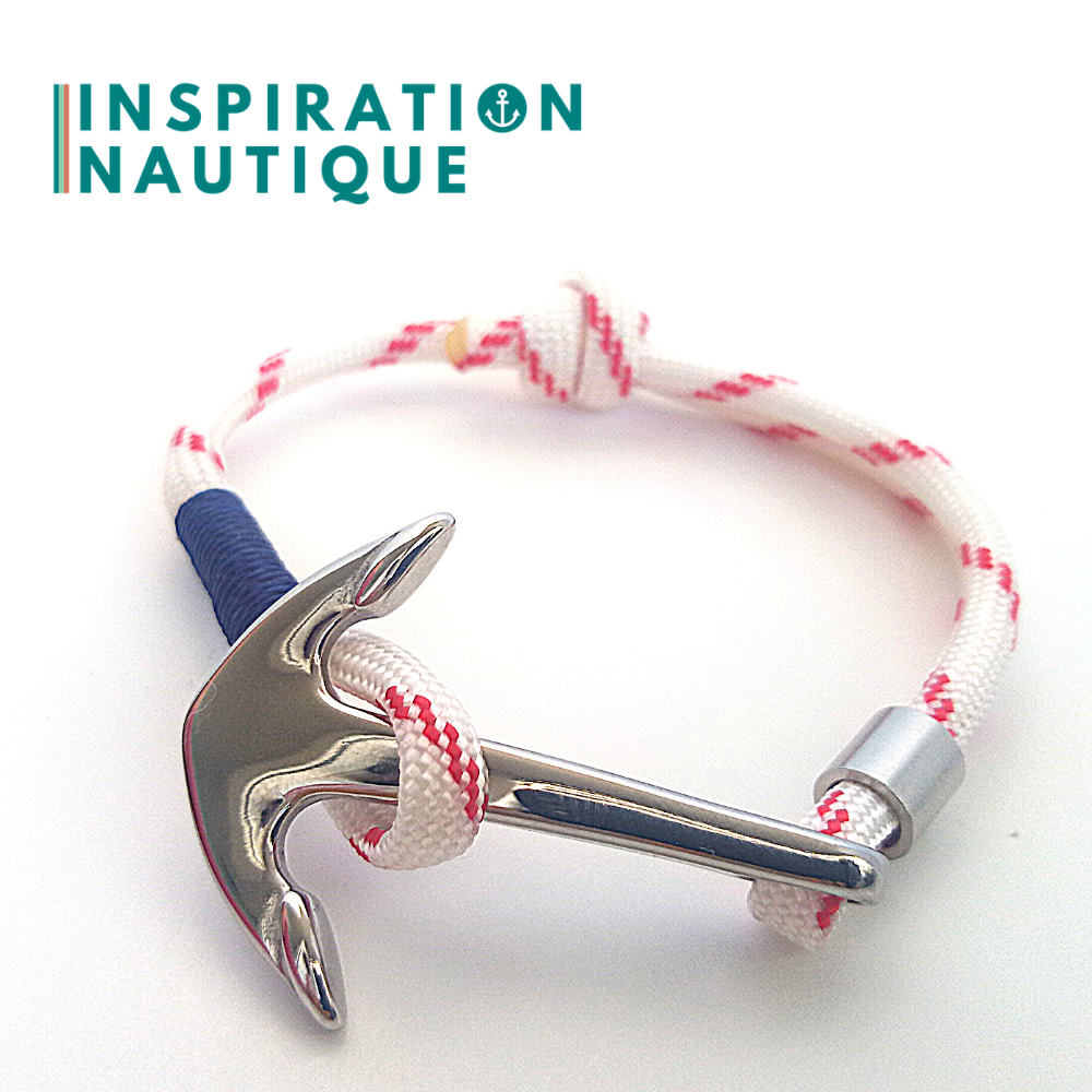 Bracelet nautique avec ancre pour homme ou femme fait au Québec