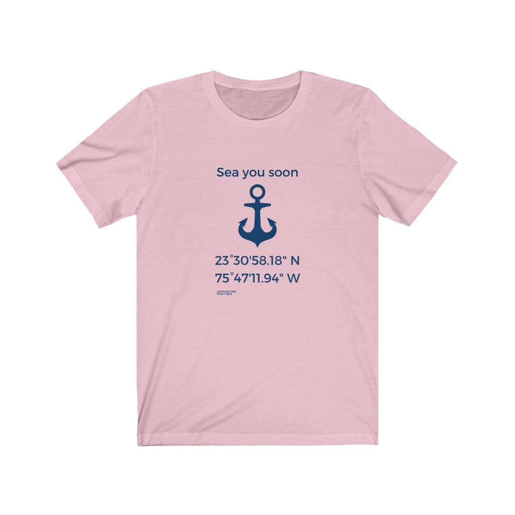 T-shirt unisexe : Sea you soon (ancre) - Visuel marine