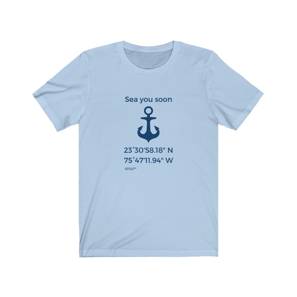T-shirt unisexe : Sea you soon (ancre) - Visuel marine