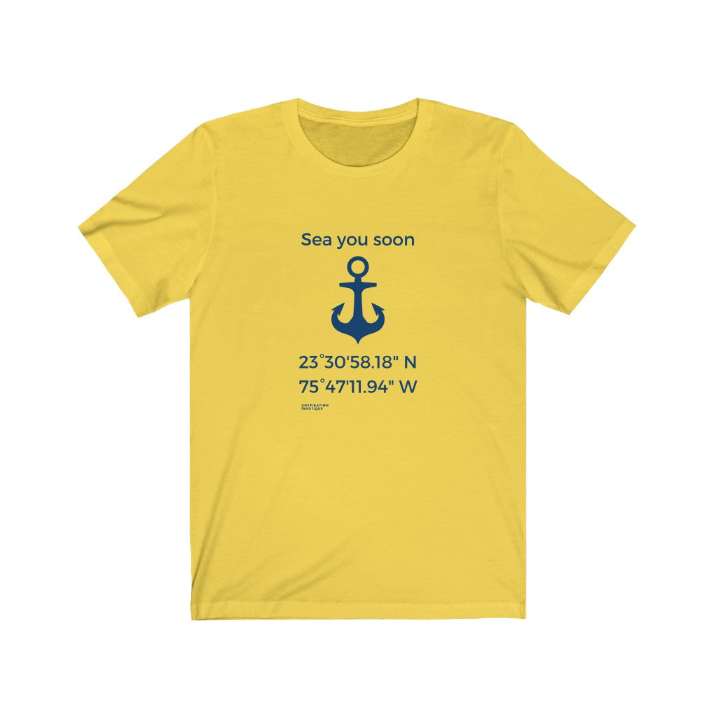 T-shirt unisexe : Sea you soon (ancre) - Visuel marine