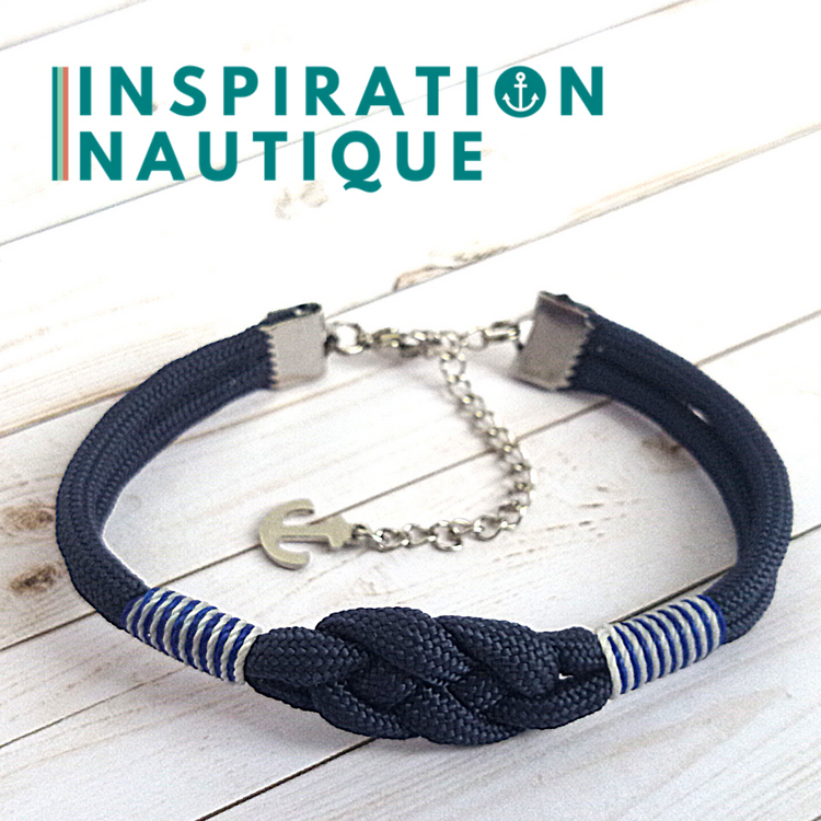 Bracelet marin avec noeud de carrick simple pour homme ou femme