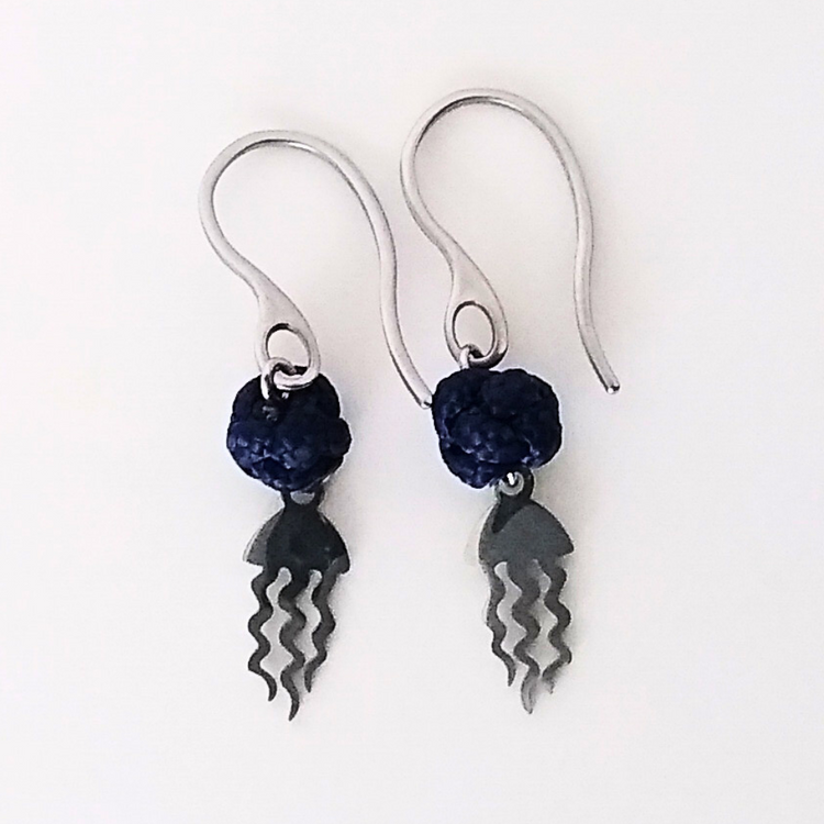 Boucles d'oreilles méduse