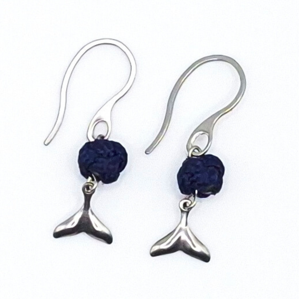 Boucles d'oreilles queue de baleine