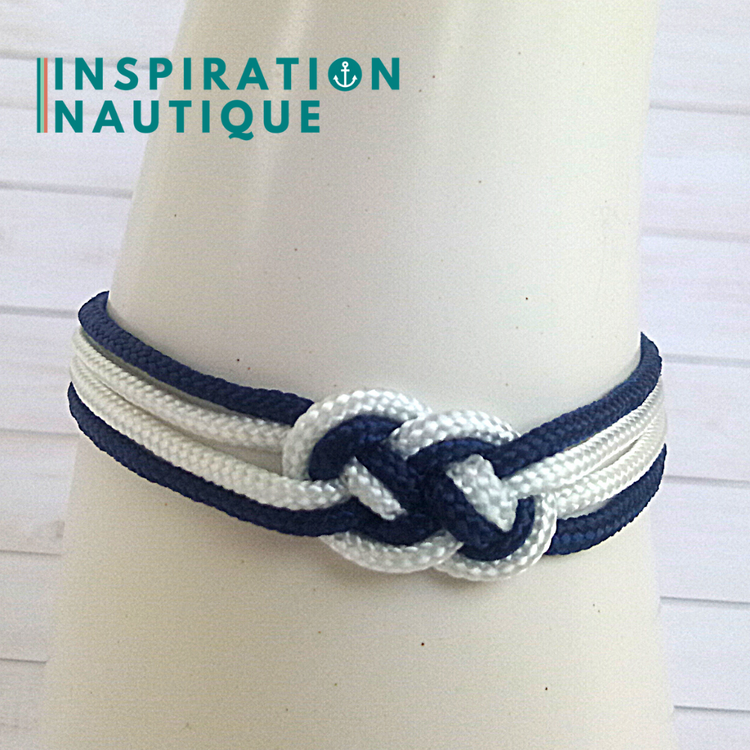 Bracelets marins avec mini noeud de carrick double