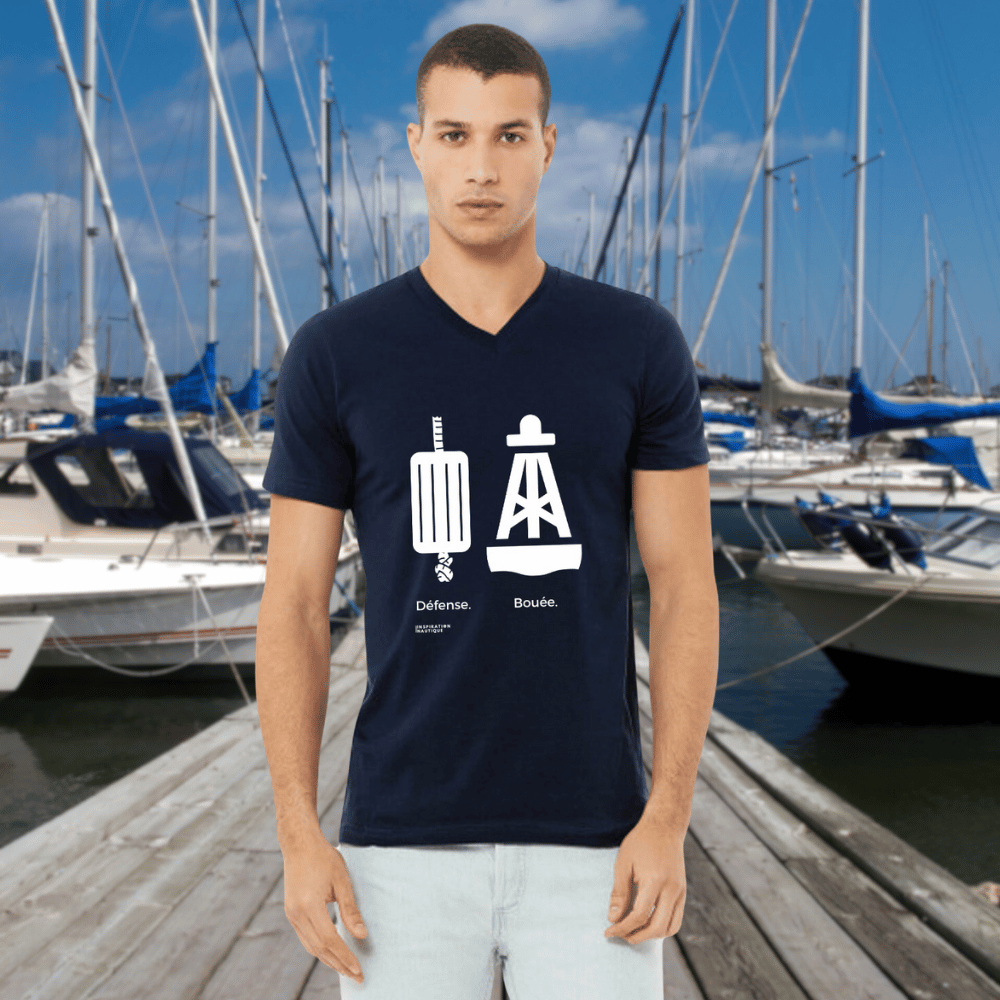 T-shirt unisexe col en V