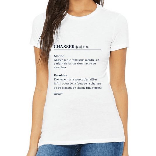 T-shirt femme - Chasser - Visuel marine