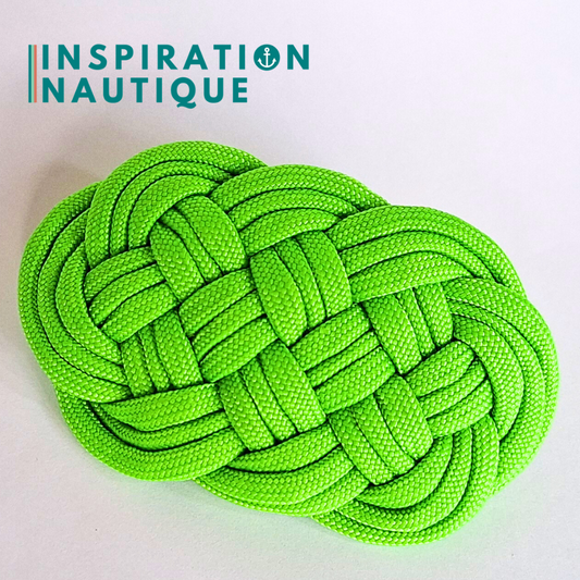 Barrette au style marin composée d'une baderne en paracorde 550, Vert fluo