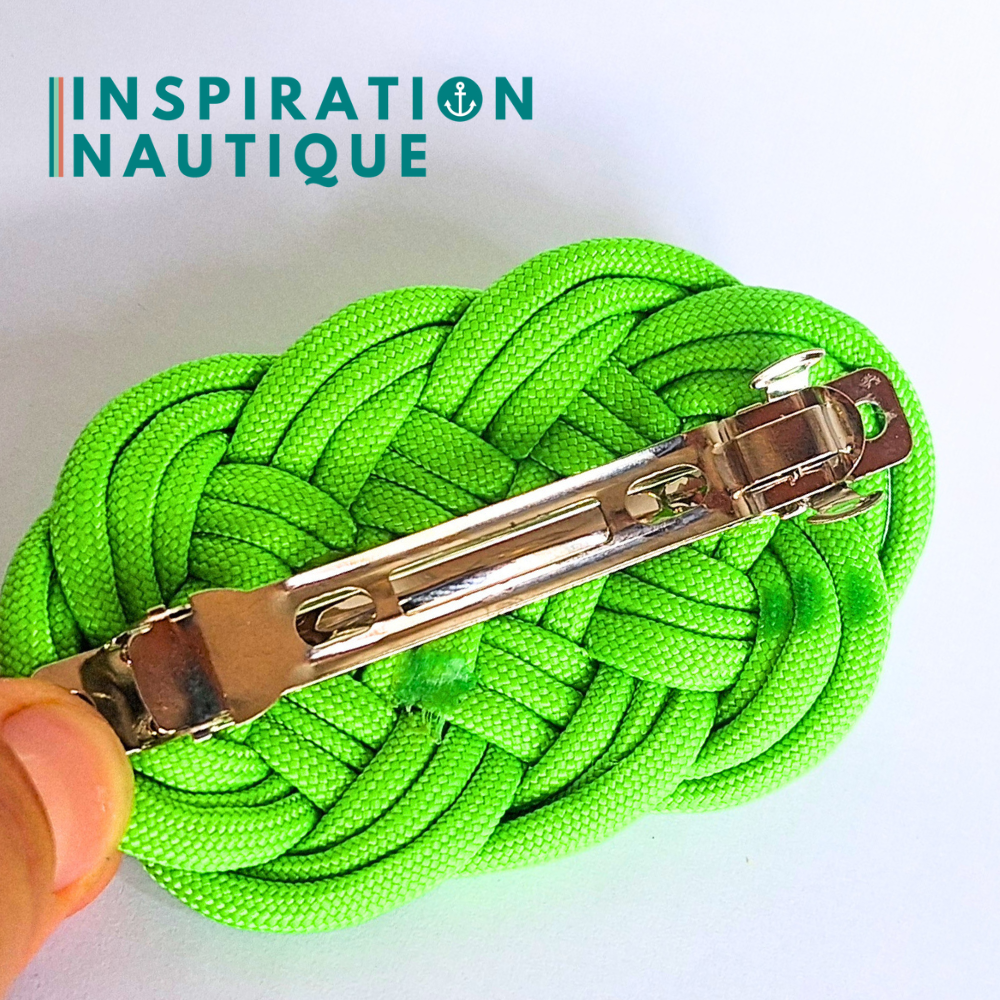 Barrette au style marin composée d'une baderne en paracorde 550, Vert fluo