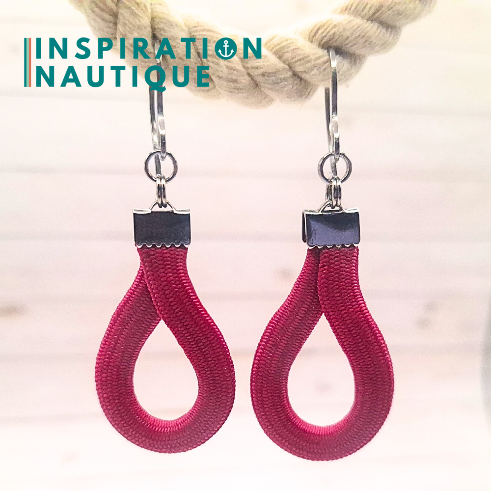 Boucles d'oreilles Goutte, Fuchsia