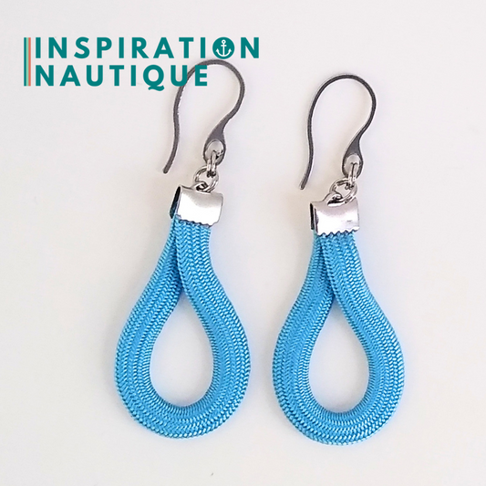 Boucles d'oreilles Goutte, Bleu pâle