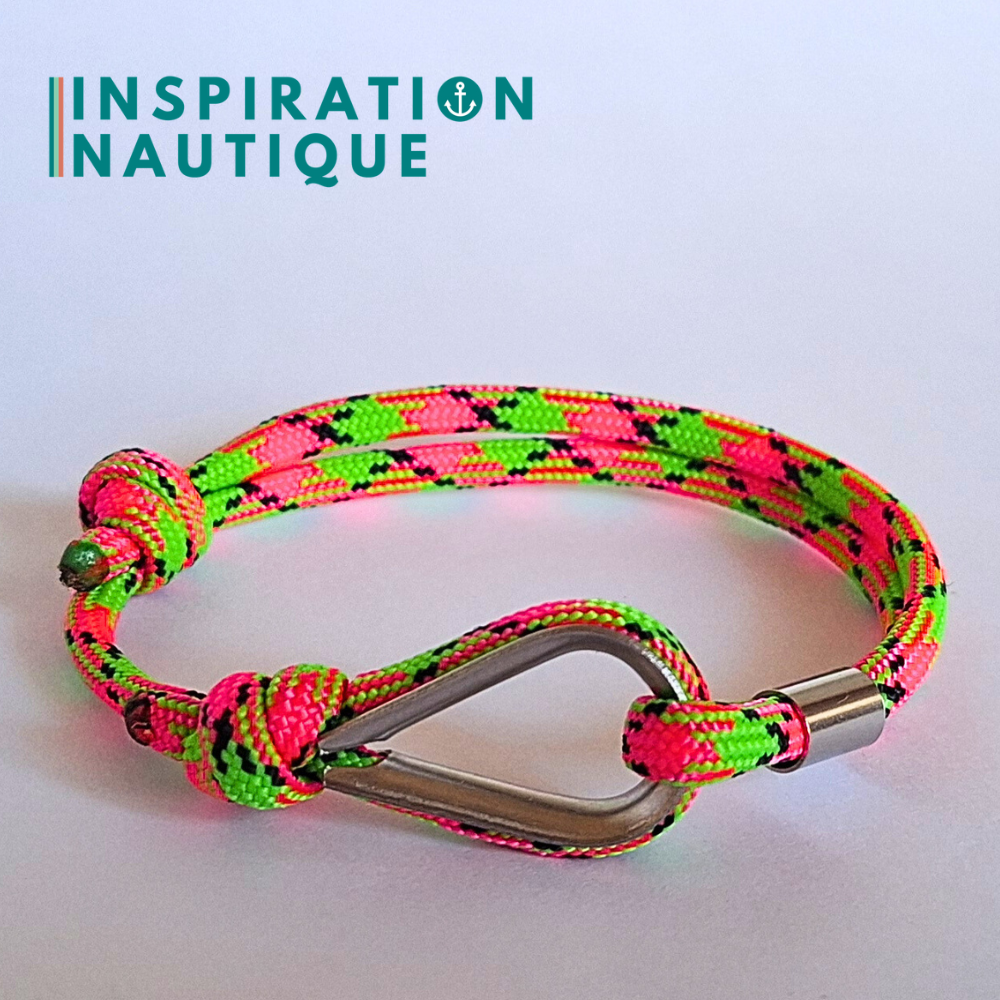 Bracelet marin avec cosse et noeud de pêcheur, Melon d'eau