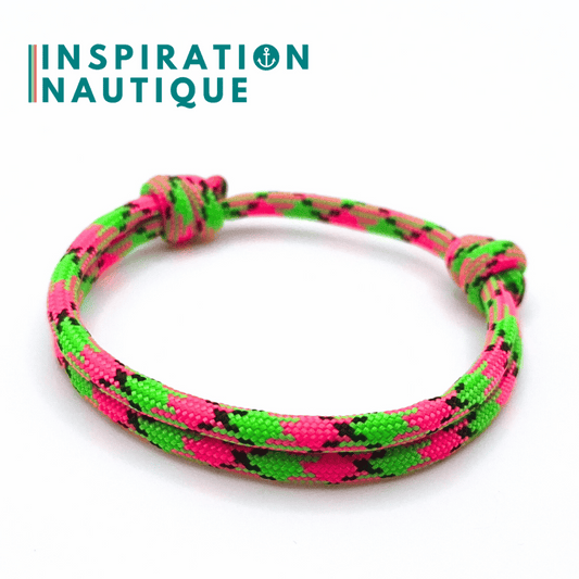 Bracelet simple avec noeuds de pêcheur, Melon d'eau