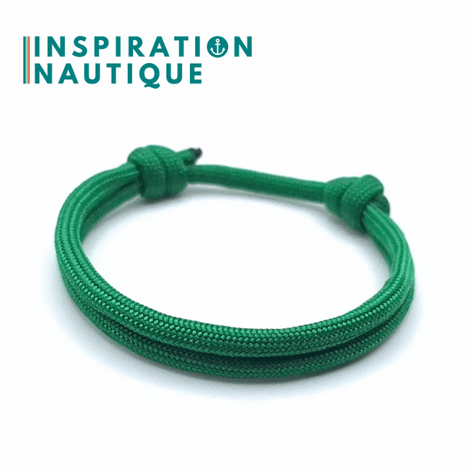 Bracelet simple avec noeuds de pêcheur, Vert