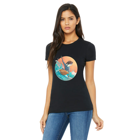 T-shirt femme : Dan le surfeur