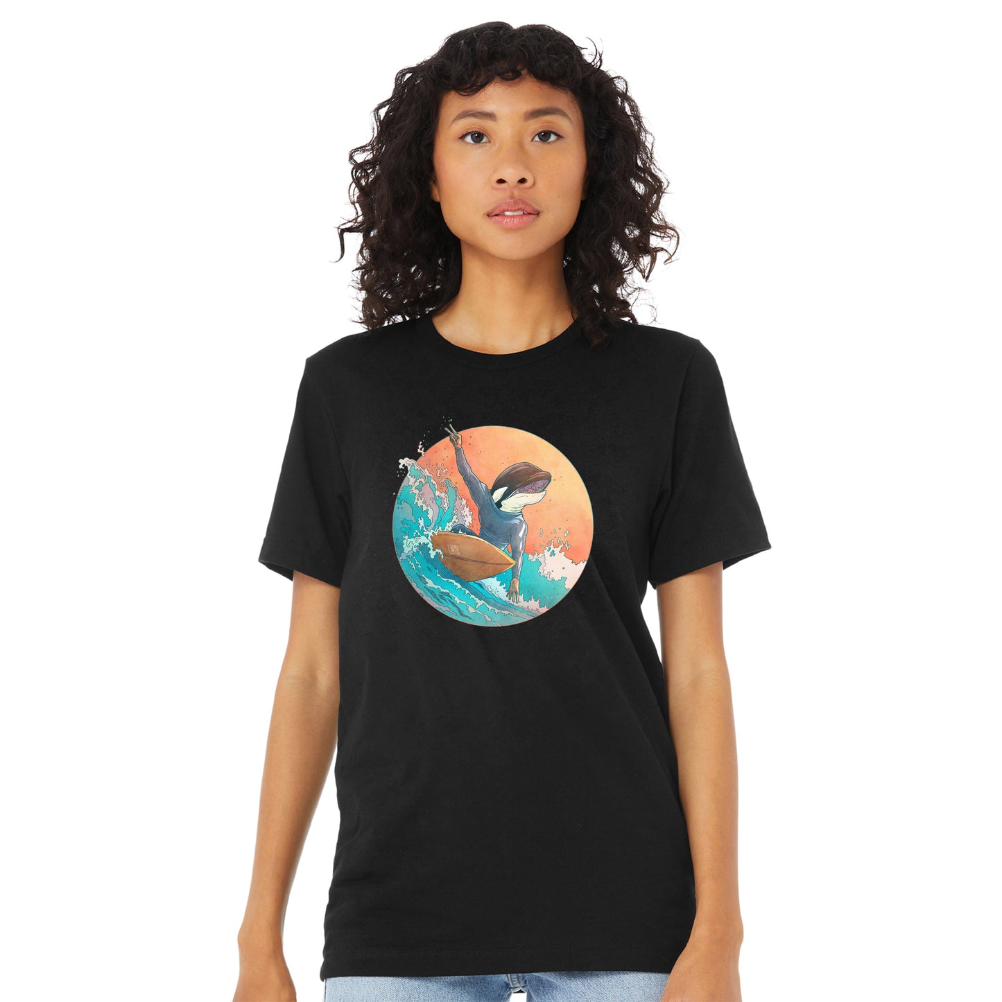 T-shirt unisexe : Dan le surfeur