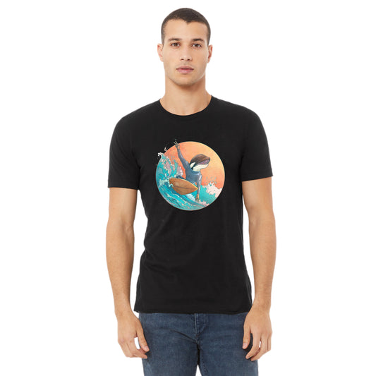 T-shirt unisexe : Dan le surfeur