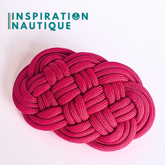 Barrette au style marin composée d'une baderne en paracorde 550, Fuchsia