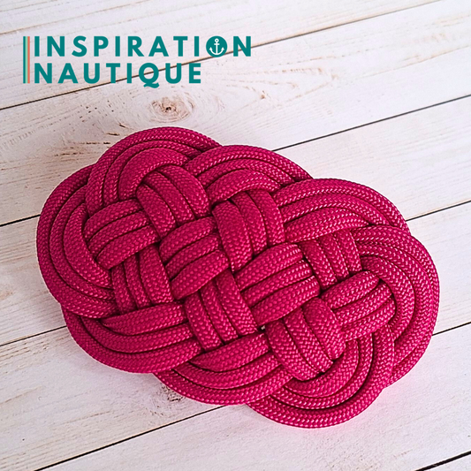 Barrette au style marin composée d'une baderne en paracorde 550, Fuchsia