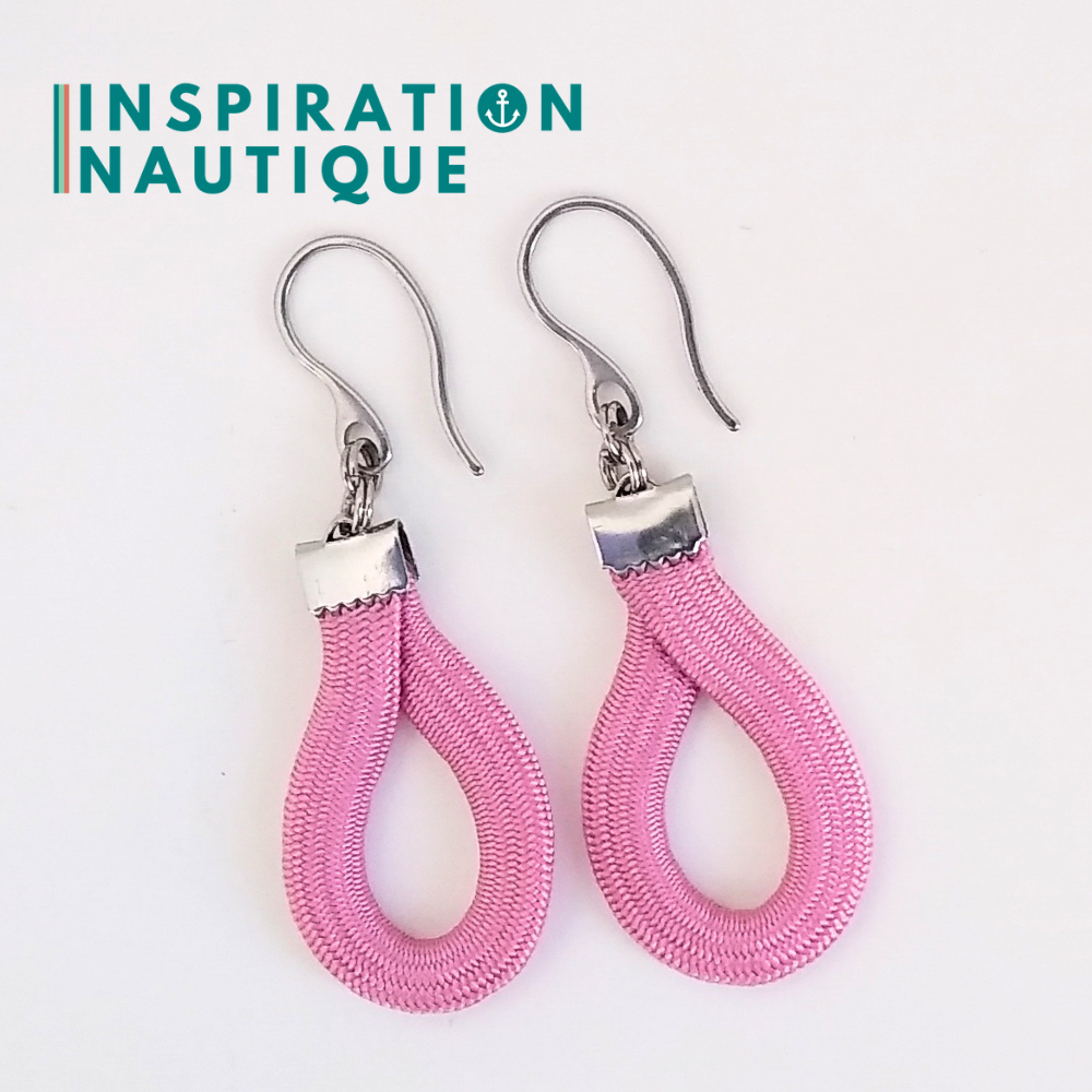 Boucles d'oreilles Goutte, Lavande rose